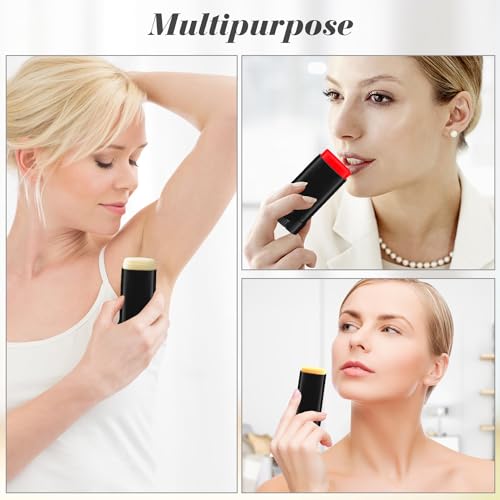 BOSMIOW 15ml Empty Black Deodorant Containers - 25 Pack Refillable Tubes