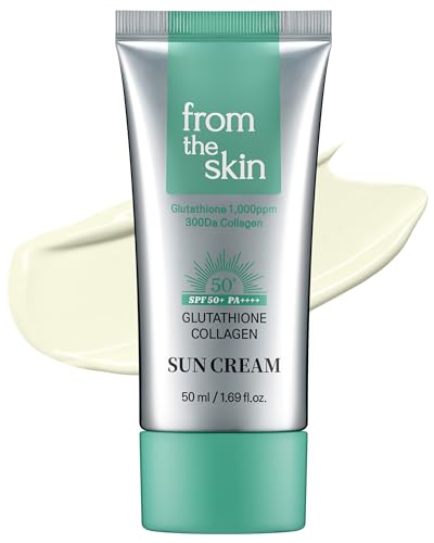 FROM THE SKIN Glutathione Collagen Sun Cream SPF 50+ PA++++, 1.69oz