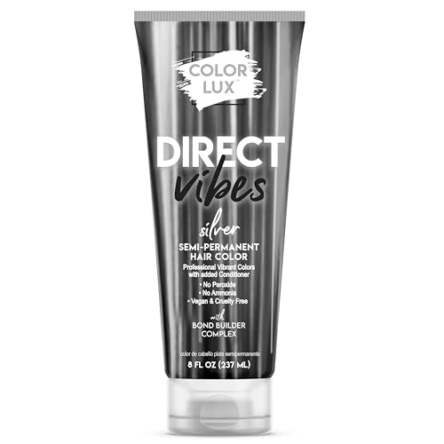 Color Lux Semi-Permanent Hair Color Silver 8 fl oz - Direct Vibes, Vegan & Cruelty-Free