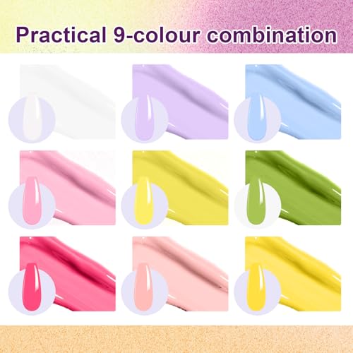 U-Shinein Fairy Spring Set Ombre Gel Nail Polish - 9 Bright Colors