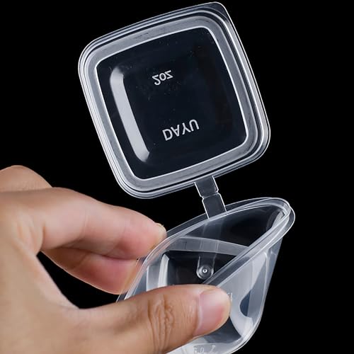 4oz Square Disposable Sauce Cup Set - Durable & Leak-Proof Design