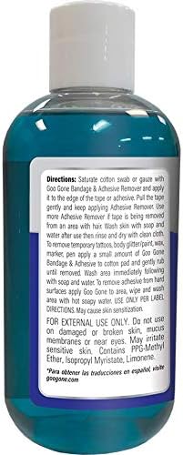 Goo Gone Skin Adhesive Remover - Pain-Free Removal for Sticky Residue | 8 oz.