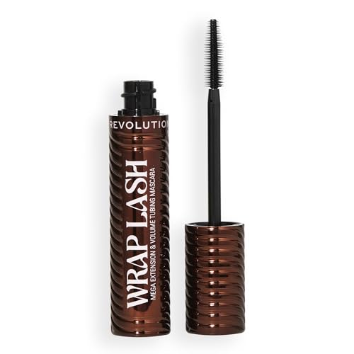 Revolution Wrap Lash Tubing Mascara - Brown, 24-Hour Wear, Vegan