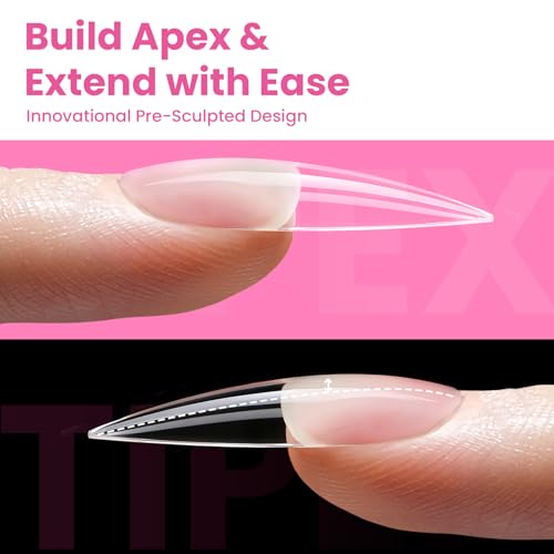 Beetles Tipex Lite Medium Stiletto Nail Tips - 50 Pcs