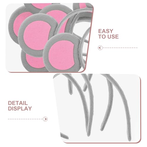 Beaupretty Mouse Ears Headband - 6pcs Gray Cartoon Costume Accessories