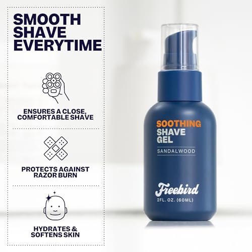 Men's Clear Shave Gel with Aloe Vera - Sensitive Skin, Hydrating, Travel Size