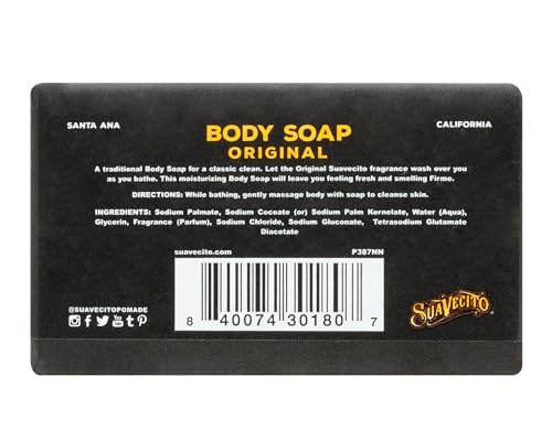 Suavecito Original Body & Hand Soap Bar - Moisturizing Masculine Scent