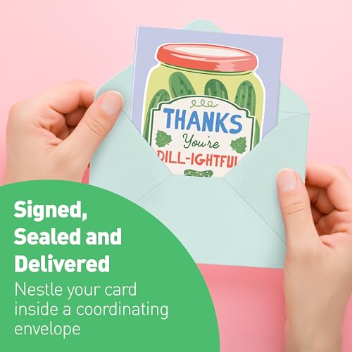 Funny Thank You Cards - 24 Punny Blank Cards with Envelopes
