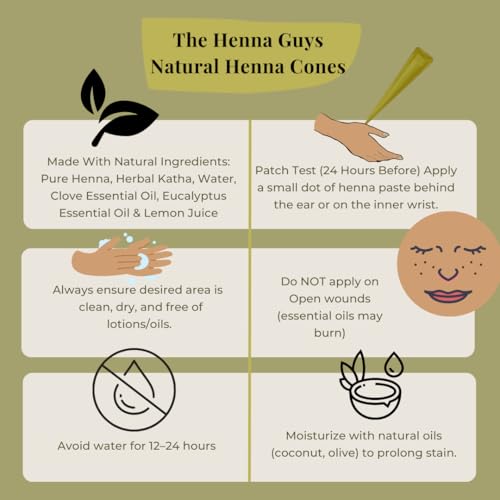 Henna Guys 100% Natural Redish Brown Henna Cones 3 Pack - 1oz Each for Hair Coloring