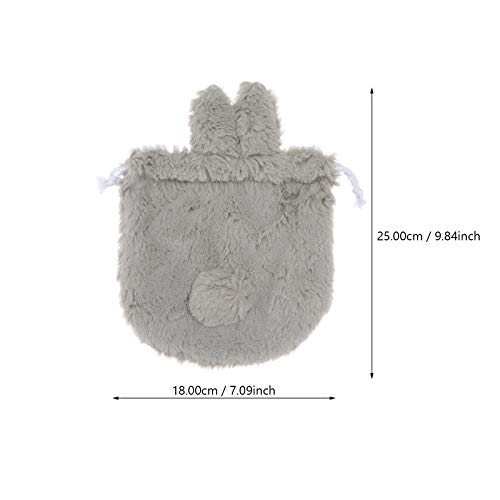 Lurrose Bunny Drawstring Makeup Bag - Fluffy Kawaii Pouch
