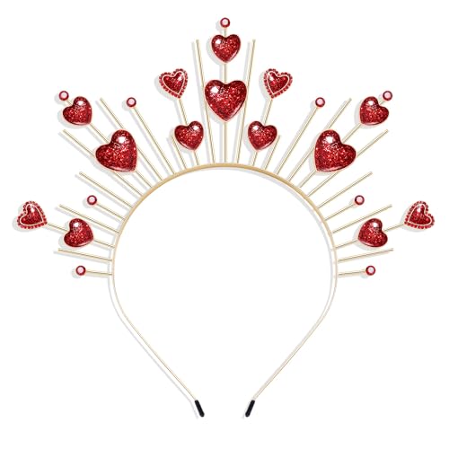 Valentine's Day Glitter Heart Headband - Cupid Costume Hair Accessory
