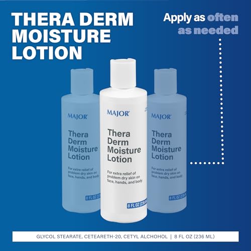MAJOR Thera Derm Moisture Lotion 8 Fl Oz (Pack of 3) - Dry Skin Relief