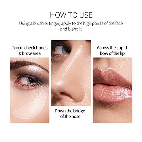HuaQing 2 Pack Body Luminizer Set - Rose Gold & Glistering Bronze Waterproof Glow