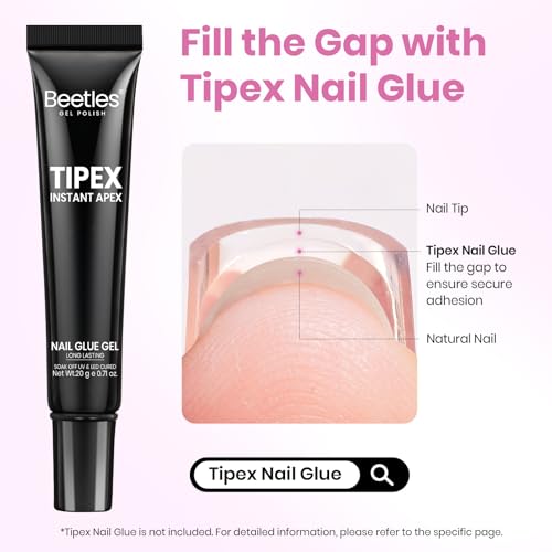 Beetles Tipex Instant Apex Nail Tips, XL Stiletto, 160pcs