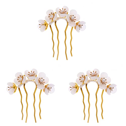 Beaupretty Vintage Petal Hair Stick Set of 3 - Traditional Chinese Hairpins
