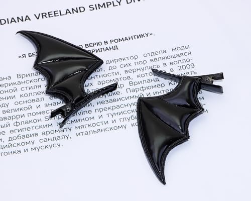 Penta Angel Halloween Bat Wings Hair Clips - 4PCS Devil Wing Barrettes