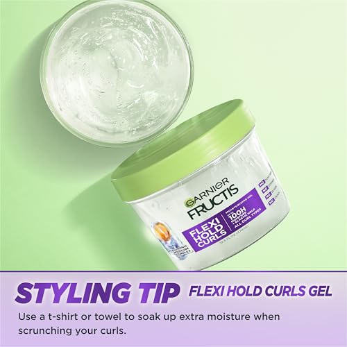 Garnier Fructis Flexi Hold Curls Gel - 100HR Moisture & Definition, 12.5 Fl Oz
