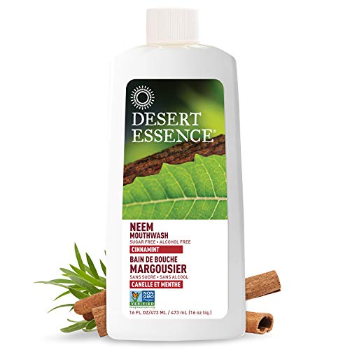 Desert Essence Neem Mouthwash, Cinnamint, Alcohol & Sugar Free - 16 Oz