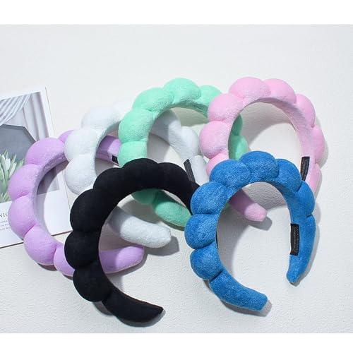 Soft Spa Headbands & Wristbands Set for Makeup & Skin Care