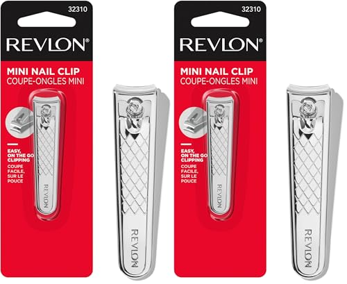 Revlon Compact Nail Clipper Set - Silver, Pack of 2 with File