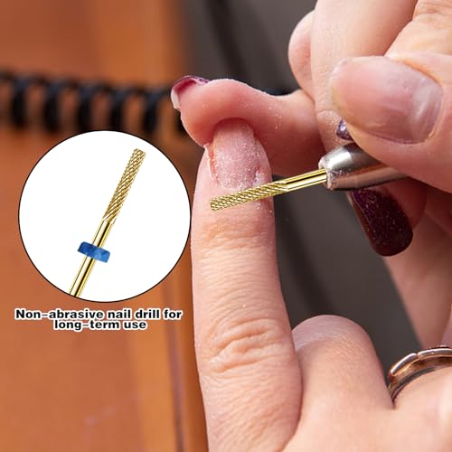 HINGTAI 3-Piece Carbide Cuticle Drill Bits for Electric Nail Files