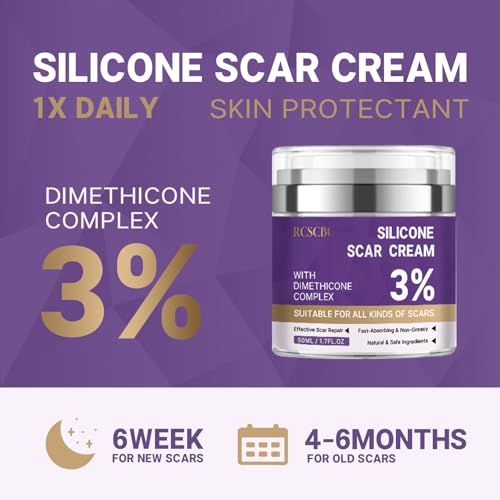RCSCBC Scar Soothing Cream 1PCS - Advanced Silicone Scar Removal for Surgical, Acne, Burns, C-Section & Injury