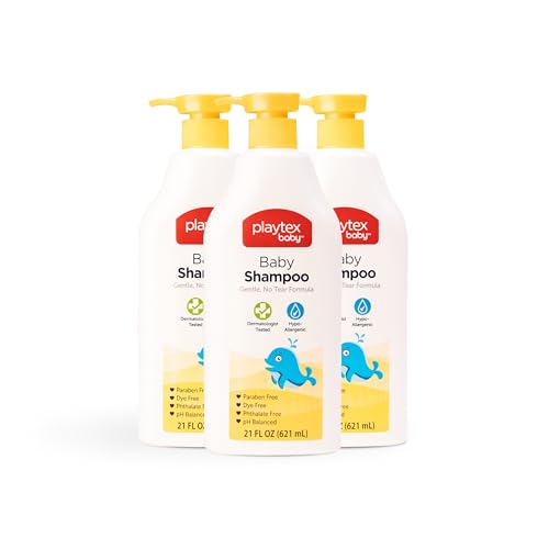 Playtex Baby Shampoo, Tear-Free & Hypoallergenic, 21 oz Bottles (3-Pack)