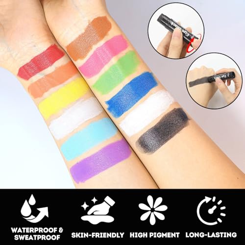 Warmify 16-Color Eye Black Stick Set for Football Baseball Softball — 34 Pack