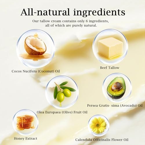 Grass-Fed Whipped Beef Tallow Balm - Ultra Moisturizing Skin Cream