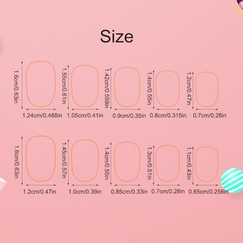 TACITSU 120 Pcs Kids Press-On Nails Set Gradient Glitter - Short Oval Shape