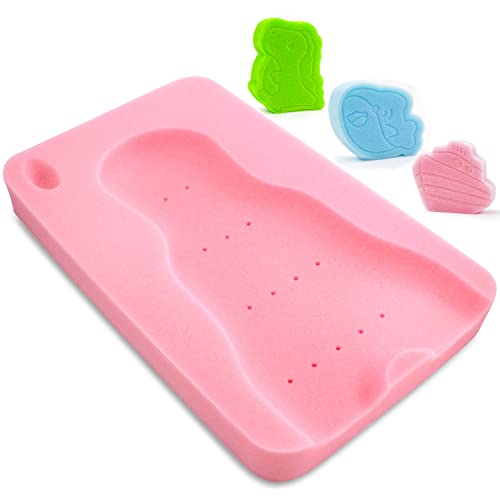 Hallo Soft Bath Sponge - Thick, Breathable & Quick-Drying (Pink)
