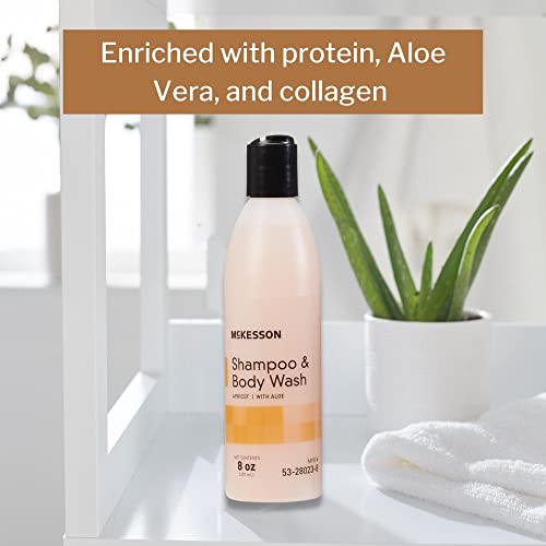 McKesson Aloe & Apricot Scent Body Wash & Shampoo 8 oz - Pack of 1