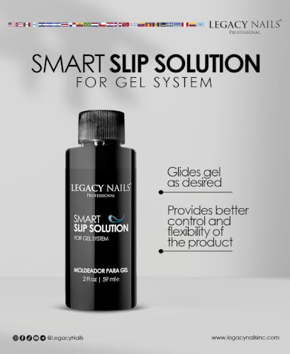 Legacy Nails Smart Slip Solution 2oz - Professional Gel Application