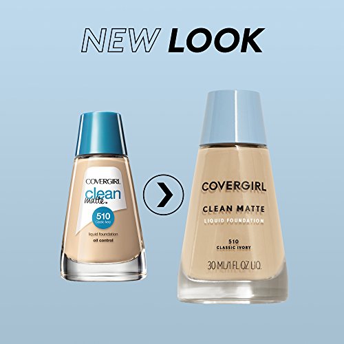 COVERGIRL Clean Matte Liquid Foundation - Tawny, 1 oz, Oil-Free