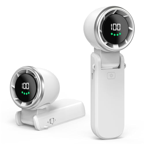 Kuesuny Portable Handheld Fan - 16000 RPM, 100 Speed, 16-Hour Run Time
