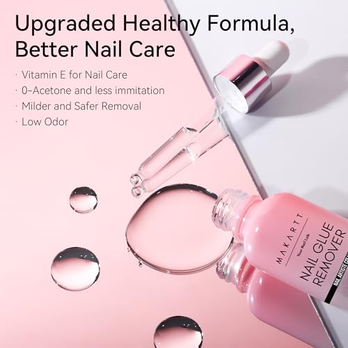 Makartt Acetone-Free Nail Glue Remover with Vitamin E - 30ML