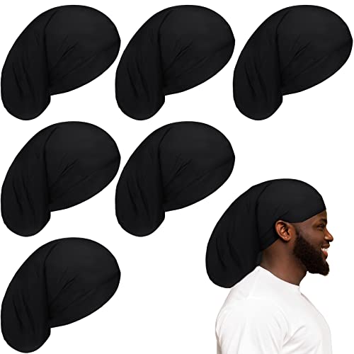 Tarpop Dreadlock Caps for Men & Women - 6 Pack Jumbo Night Bonnets