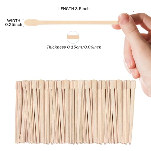 GOLD HONEY 800PCS Wooden Wax Sticks for Hair Removal & Eyebrow Waxing