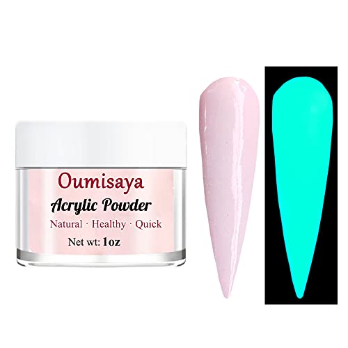 Glow in the dark Pink Acrylic Nail Powder for French Art 1OZ