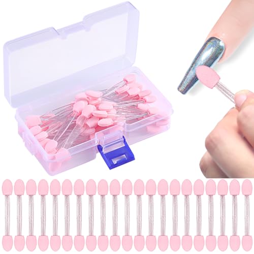 Chrome Nail Applicator - 50pcs Dual-Sided Sponge Brushes