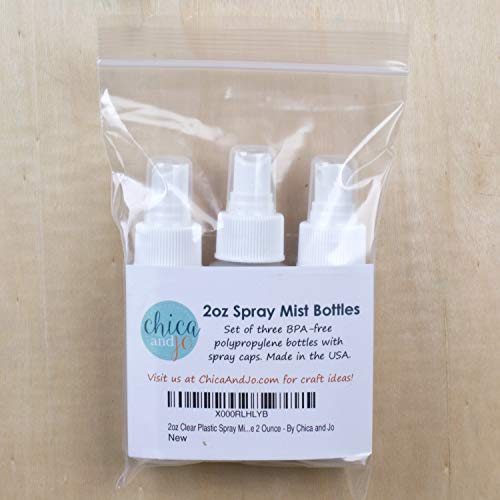 Travel Size 2oz Clear Plastic Spray Bottles - Set of 3