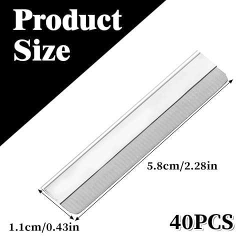 40 Pcs Stainless Steel Single Edge Razor Blades for Eyebrow & Facial Hair