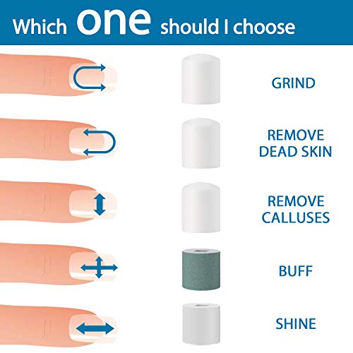 DenniesCare Electric Nail Buffer Replacement Rollers - 10 Count Set
