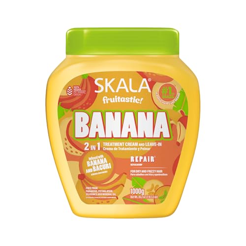 SKALA Fruitastic Banana 2-in-1 Hair Treatment Cream 35.2 Oz - Frizz Control & Softness