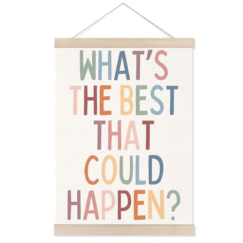 Boho Motivational Wall Art Print with Wooden Hanger - 12x16