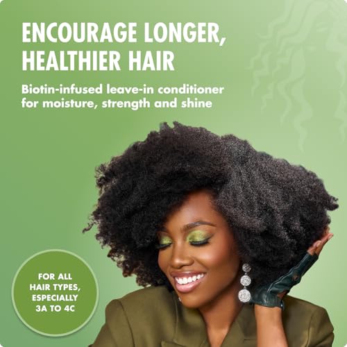 Mielle Organics Rosemary Mint Leave-In Conditioner for Curly Hair - Hydrating Biotin Formula, 12 Oz