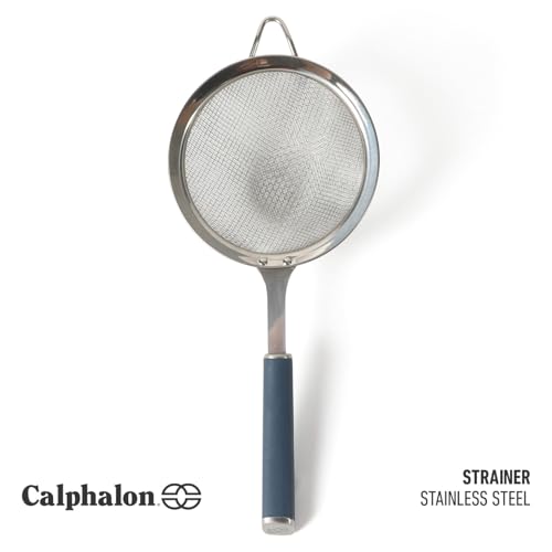 Calphalon Edge Stainless Steel Strainer with Rubber Handle