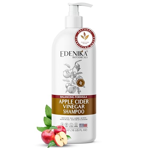 Edenika Botanicals Apple Cider Vinegar Shampoo - 16 fl oz, Detoxifying & pH Balancing
