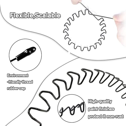 Adjustable Metal Headband for Men - Non-Slip Hair Control (2 Pcs)