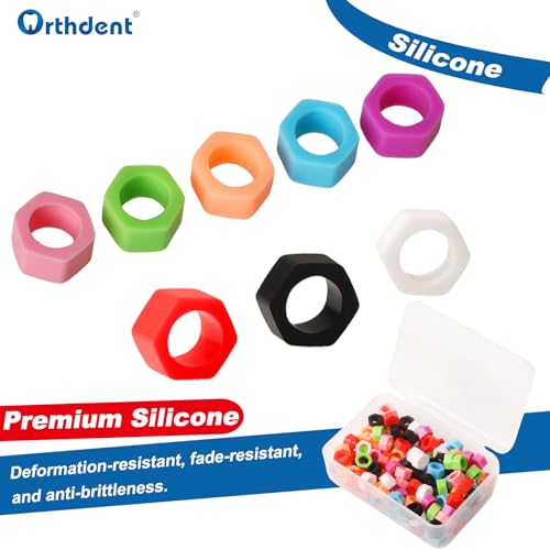 100Pcs Orthodontic Silicone Code Rings - Autoclavable Dental Tools